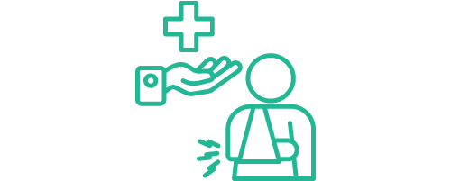 Icon highlighting rapid pain relief services provided by BetterSelf's sports physio in Leeds.